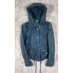 Abercrombie & Fitch Women’s Military Utility Jacket – Hooded, Size Medium Irreg